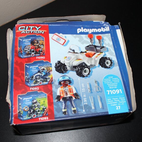 3/$28❤️new damaged box Playmobil 71091 4-10 Quad Rescue Small Pull-Back Motor - Picture 10 of 12